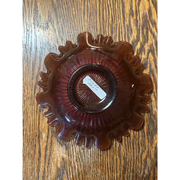 Vintage Northwood Carnival Glass Dark Marigold Ripple - Picture 7 of 8